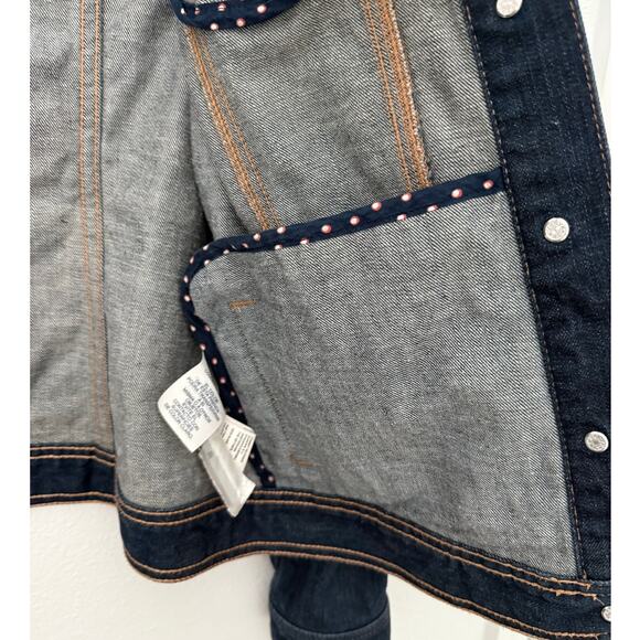 Classic Tommy Hilfiger Denim Jacket Women Size Youth 16 - Picture 7 of 8